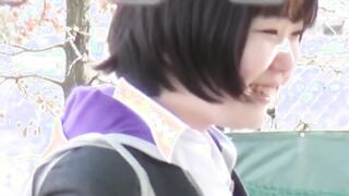 Japanese schoolgirls pissing and having fun in public