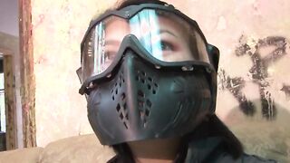Riding fine Latina pussy in deserted building