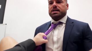 Whiskery financial specialist hunk destroying some close butt
