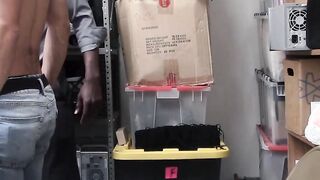 Officer impales perp on his big black dick for barebacking