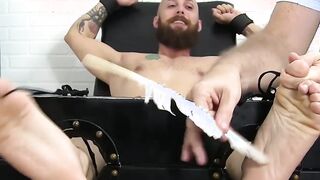 Straight jock Dustin soles assaulted by old tickling lover
