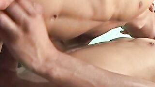 Skinny latino barebacked roughly after sucking big cock