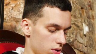 Naughty twink Corey Law wild pounding session in the dungeon