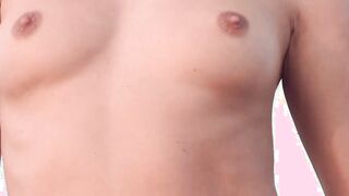 Erotic blonde Tracy A outdoor shaved pussy teasing