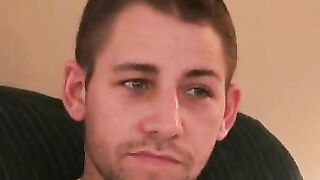 Tattooed amateur gay strokes his juicy cock and comes