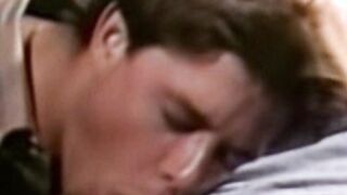 Vintage jocks fucking kinky twink in the theatre after BJ