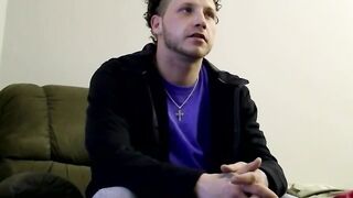 Hot Jerzee gets naughty with Joes fat dick in his mouth