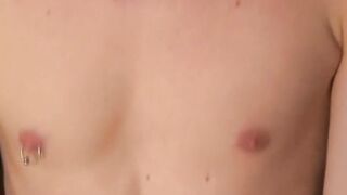 Gentle twink being rough to his big hard cock