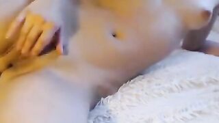 Busty Stepsister fingers her pussy for you