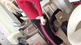 Skinny model cums so hard getting fucked