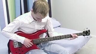 Dainty youthful twink Jacob Rex wanks off after interview