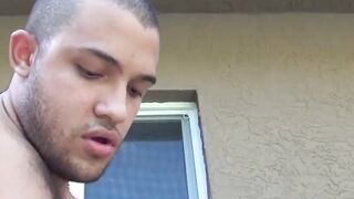 Horny bear creampied after hardcore barebacking outdoor