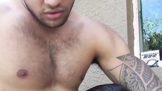 Horny bear creampied after hardcore barebacking outdoor