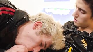 Petite twink Andrey Zolin ass ravaged after juicy blowjob