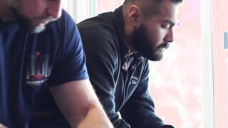 Hunk Avi Strider relentlessly barebacks Adam James hardcore