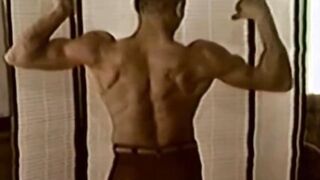 Kinky retro black stallion masturbates his rock hard cock