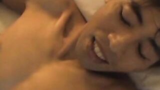 Beautiful Japanese Miyuki Kobayashi strapon fucks young stud