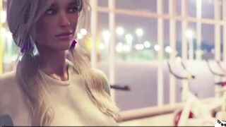 Blonde 3D Hottie BBC Gym Animation