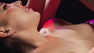 Aria Valencia deepthroats Kasey Kei before riding her cock