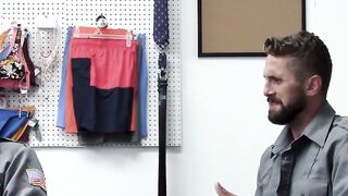 Young man in uniform teased into being barebacked hardcore