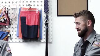 Young man in uniform teased into being barebacked hardcore