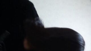 Young Japanese beauty records herself pissing