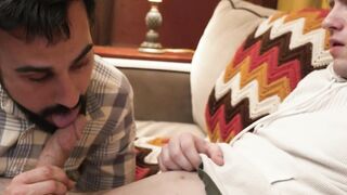 Horny stepdad breeds stepsons asshole in intense fucking