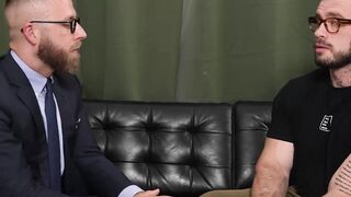 Kinky man hypnotizes a big and muscular dude for pleasure