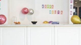 Girlfriends spicing up private party with a dick