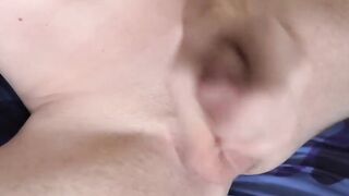After an interview a attractive twink enjoys himself with a dildo