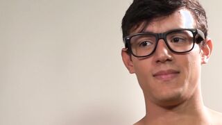 Anal slut twink barebacked by two daddies before cumming