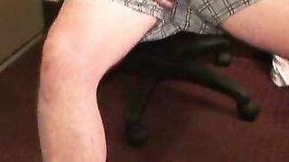Tattooed mature dude sucks dick and masturbates