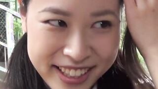 Voyeur video of young Japanese teen peeing in her panties