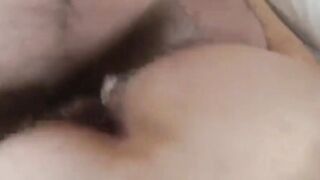 Female to male dicked down after lengthy messy oral foreplay