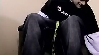 Amateur twink Bruce receives a long black cock in his ass