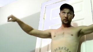 Billy Bob wanks his cock before spraying out a cumload