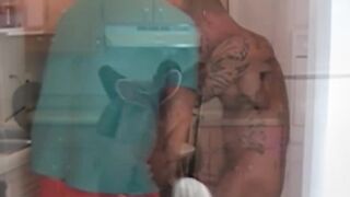 Black gay sucks daddies cock and bends over for dicking down