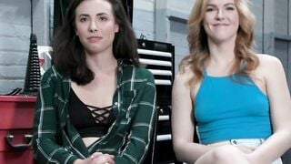 Mechanic anal fucks lesbian stepsister in the garage