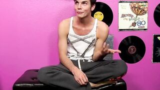 Christian Collins a young gay man cums severely after stroking a cock