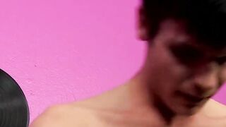 Christian Collins a young gay man cums severely after stroking a cock