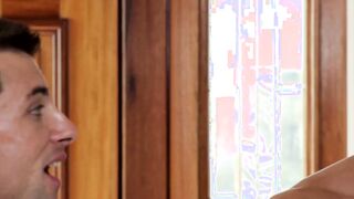 Hot brunette Wolfie Blue and Luke Milan massage session