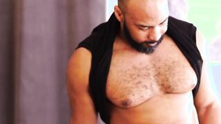 By BBC monster a blond homosexual with bare shoulders and back