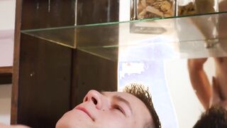 Horny youthful guys transform a sexual back rub into without any protection fest