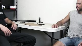 Security officer rams suspect raw and cums on his tight ass