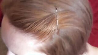 Stunning UK beauty receives cum in mouth after blowjob