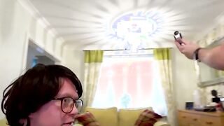 Black babe from the UK fooled into giving two nerds blowjobs