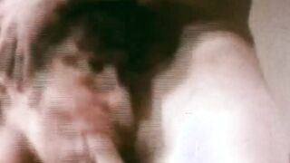 Skinny horny guy rides retro cock furiously before cumshot