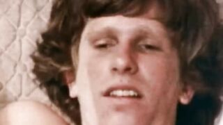 Skinny horny guy rides retro cock furiously before cumshot