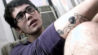 Straight twink masturbating after talking about himself