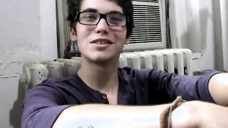 Straight twink masturbating after talking about himself